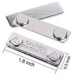 2000 Pack Magreen Silver Magnetic Name Badge Holders with 2 Neodymium Magnets and 3M Adhesive Front Plate