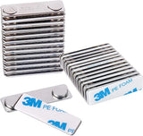 2000 Pack Magreen Silver Magnetic Name Badge Holders with 2 Neodymium Magnets and 3M Adhesive Front Plate
