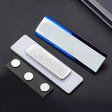 2000 Pack Magreen Black Magnetic Name Badge Holders with 3 Neodymium Magnets and 3M Adhesive Front Plate