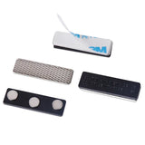 2000 Pack Magreen Black Magnetic Name Badge Holders with 3 Neodymium Magnets and 3M Adhesive Front Plate