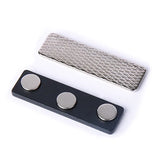 2000 Pack Magreen Black Magnetic Name Badge Holders with 3 Neodymium Magnets and 3M Adhesive Front Plate