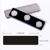 2000 Pack Magreen Black Magnetic Name Badge Holders with 3 Neodymium Magnets and 3M Adhesive Front Plate