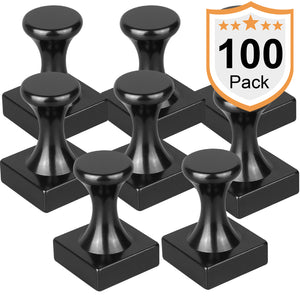 100 Pack Magreen Black Square Magnetic Hook
