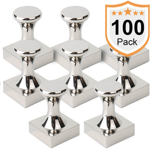 silver square magnetic hook