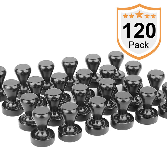 120 Pack Magreen Black Magnetic Push Pins