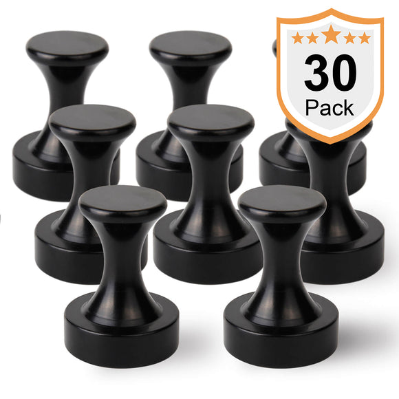 30 Pack Magreen Black Round Magnetic Hook