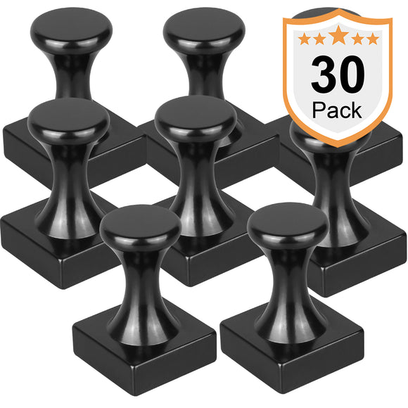 30 Packs Magreen Black Square Magnetic Hook