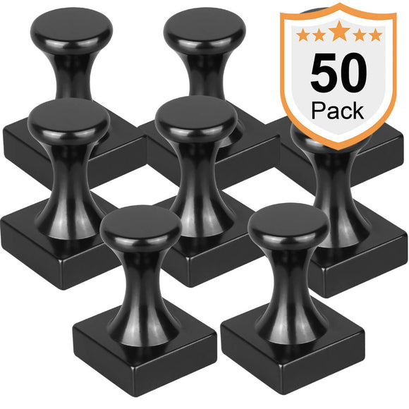 50 Pack Magreen Black Square Magnetic Hook