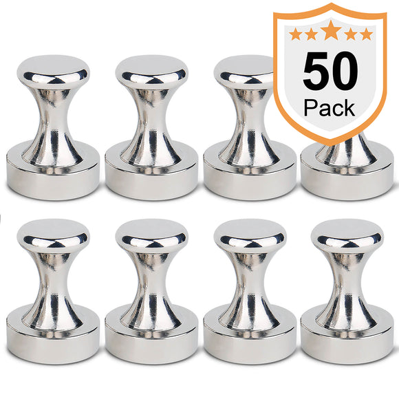 50 Pack Magreen Silver Round Magnetic Hook