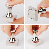 silver square magnetic hook
