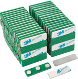 500 Pack Magreen Green Magnetic Name Badge Holders with 3 Neodymium Magnets and 3M Adhesive Front Plate