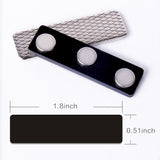 size of magreen black magnetic name badge holders with 3 neodymium magnets and 3m adhesive front plate